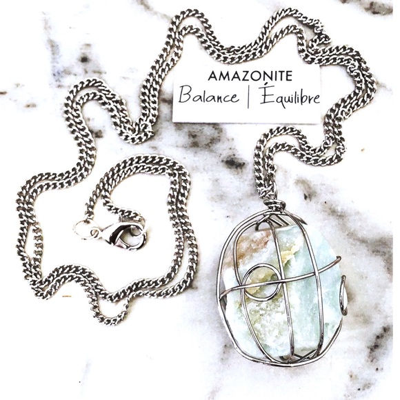 Whimsy Avenue Jewelry - Amazonite Wire Necklace